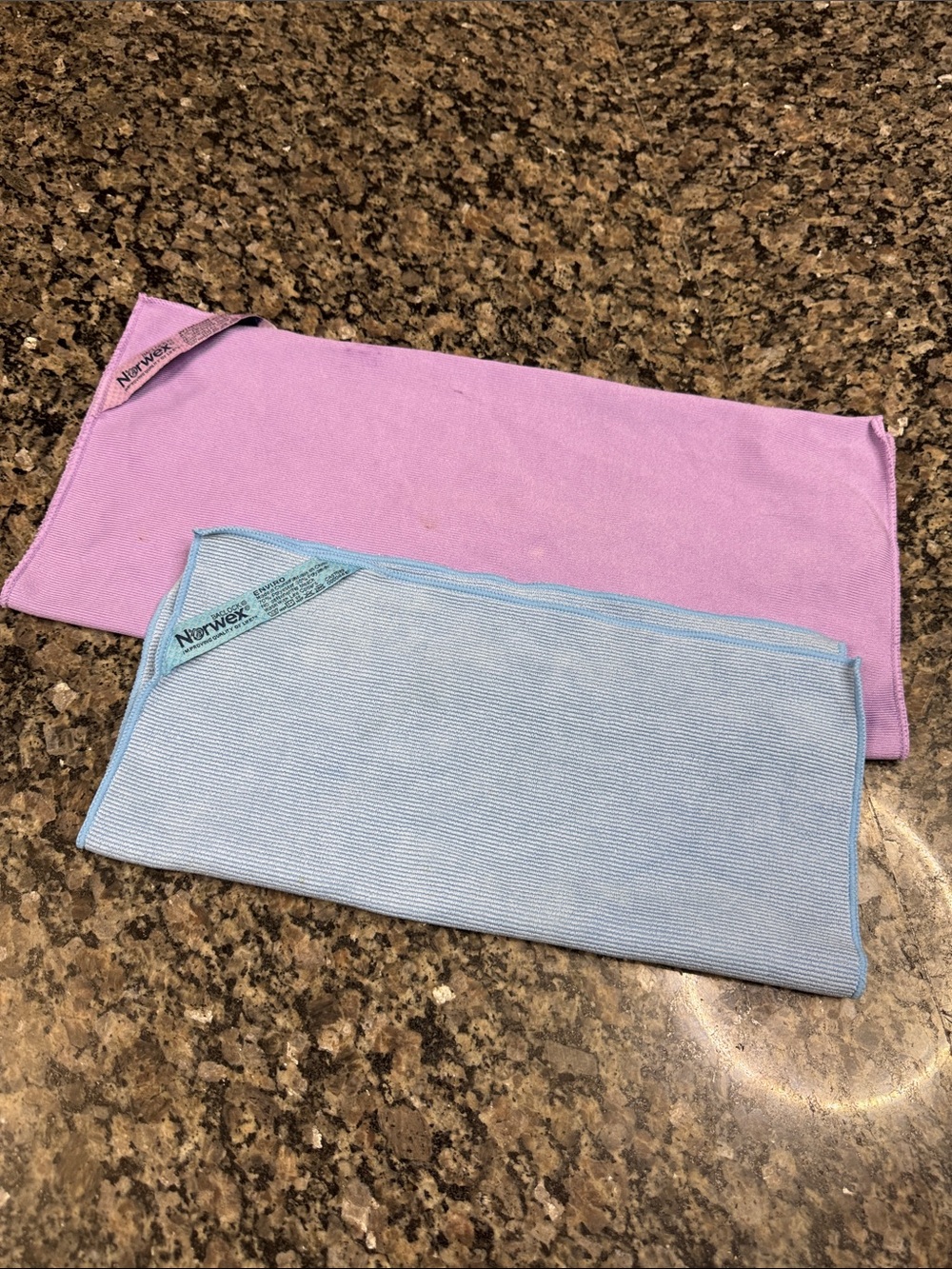 Norwex Microfiber Cleaning Cloths in window and enviro
